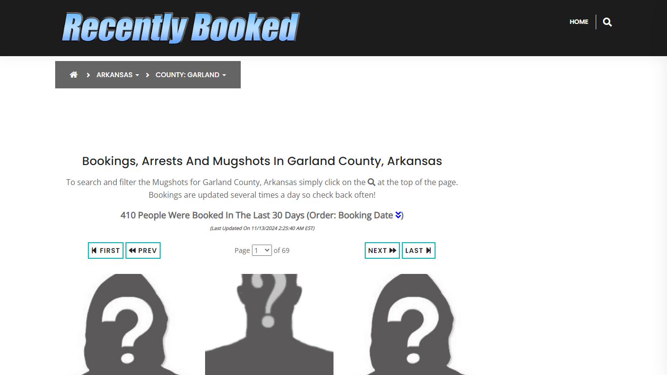 Bookings, Arrests and Mugshots in Garland County, Arkansas